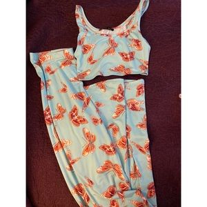 Dreamy Sugar High Butterfly Pant Set